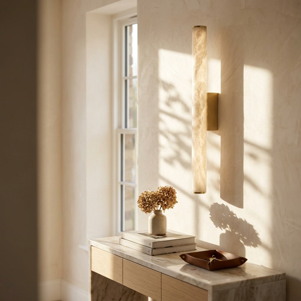 Natural Alabaster Linear Wall Light