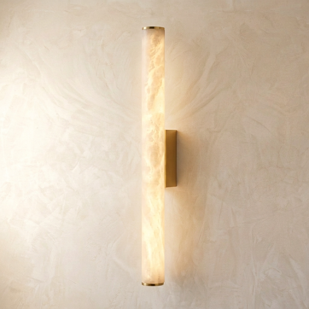 Natural Alabaster Linear Wall Light