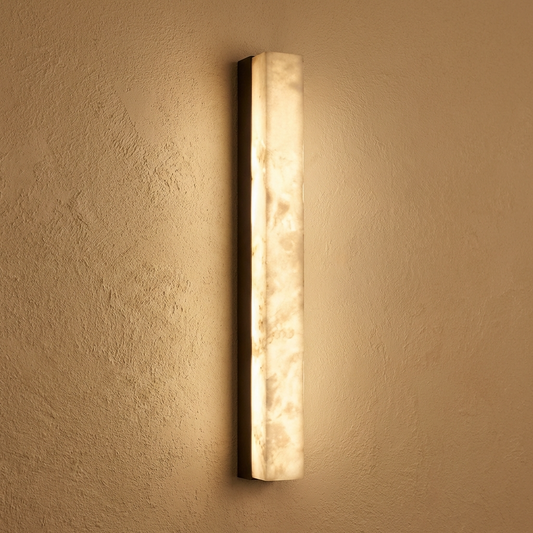 Natural Alabaster Linear Bar Wall Light