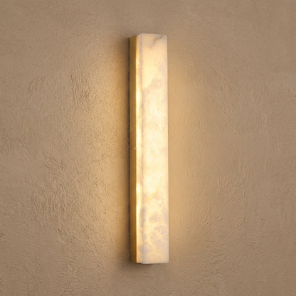 Natural Alabaster Linear Bar Wall Light