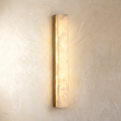 Natural Alabaster Linear Bar Wall Light