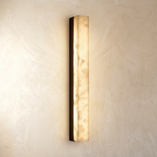 Natural Alabaster Linear Bar Wall Light