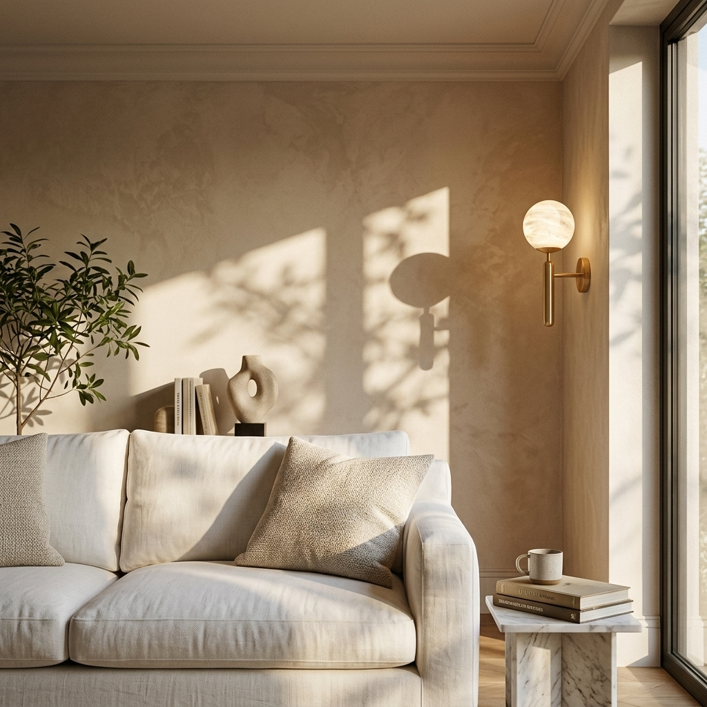Natural Alabaster Orb Wall Light
