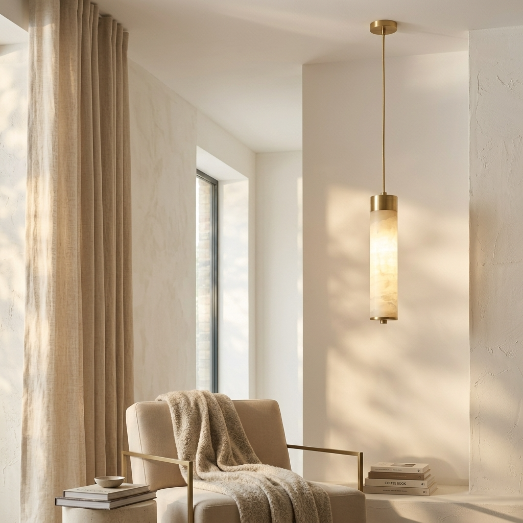 Natural Alabaster Pendant Light