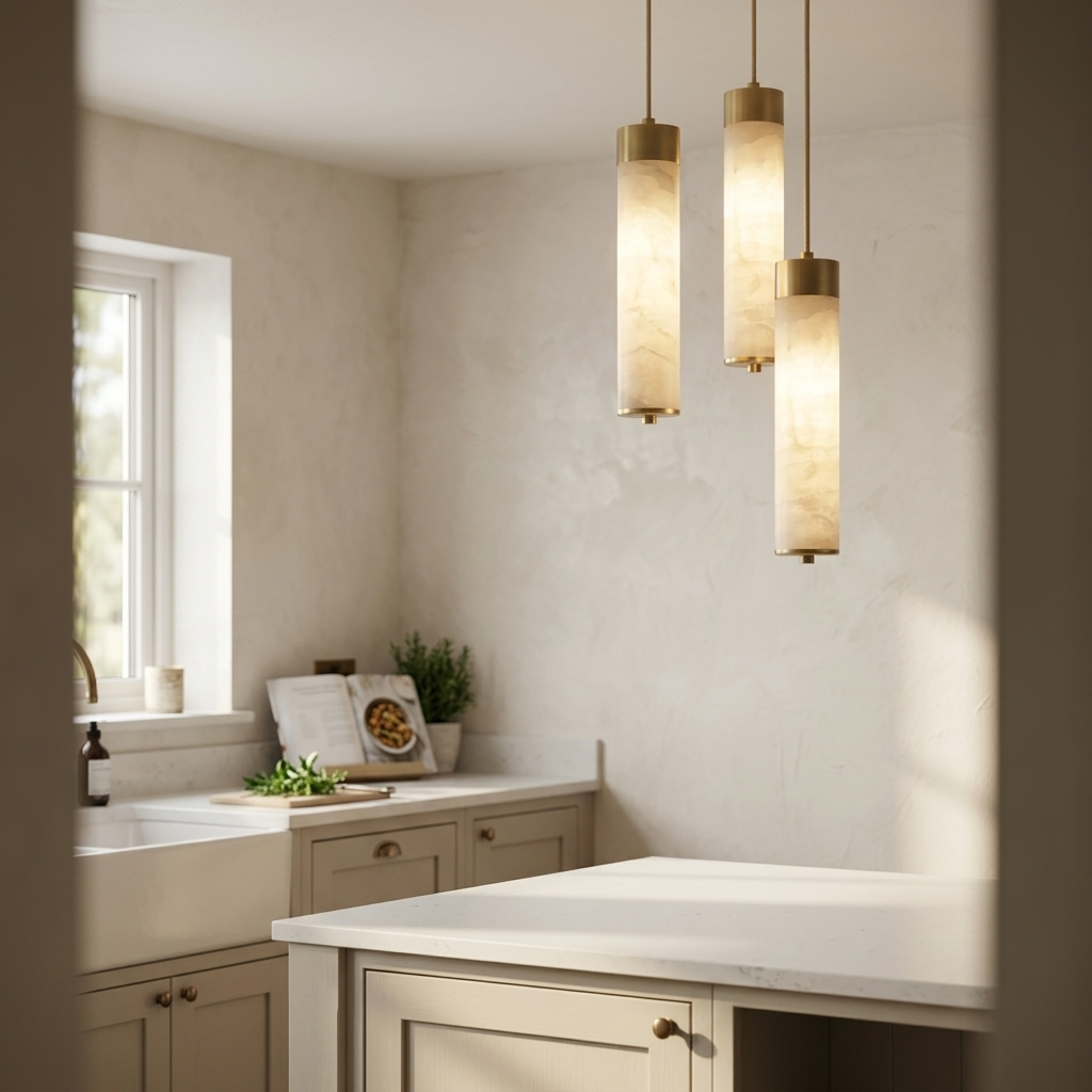 Natural Alabaster Pendant Light