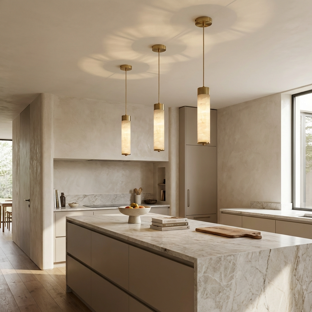 Natural Alabaster Pendant Light