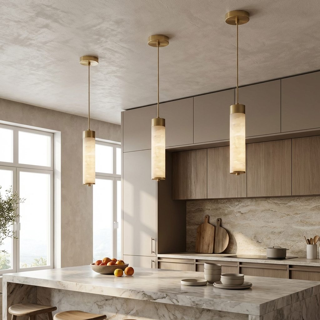 Natural Alabaster Pendant Light