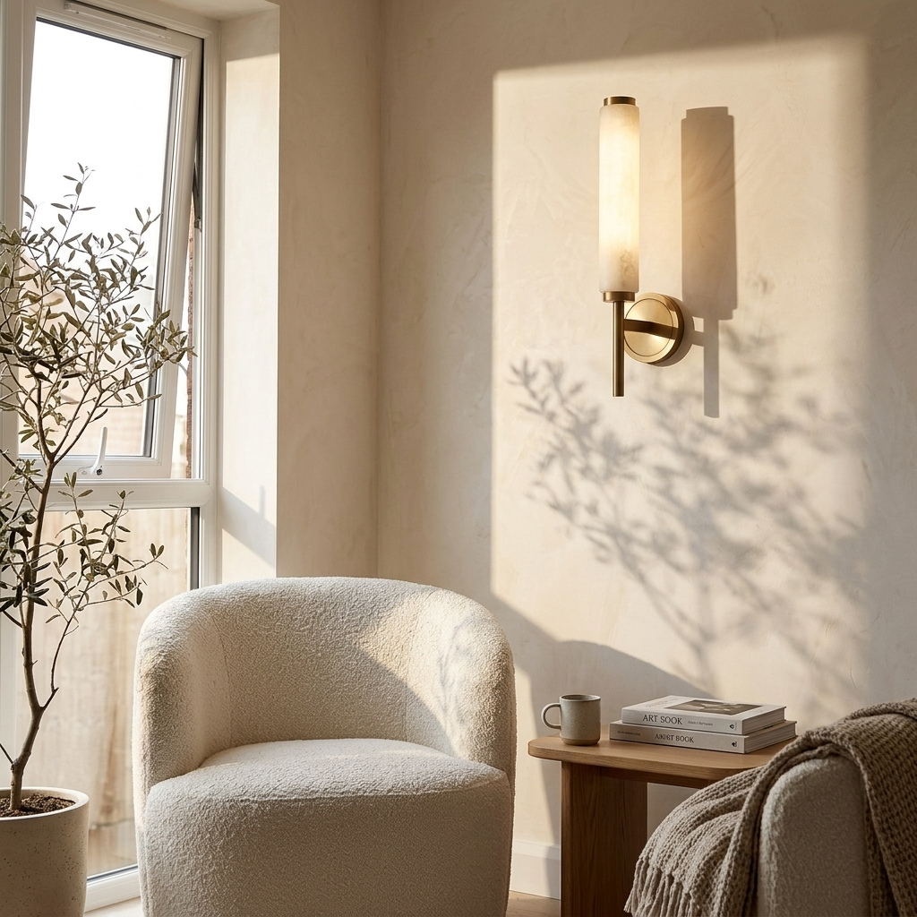 Natural Alabaster Sconce Wall Light