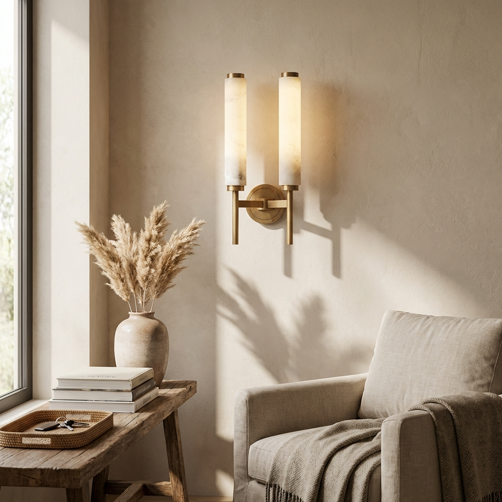 Natural Alabaster Sconce Wall Light