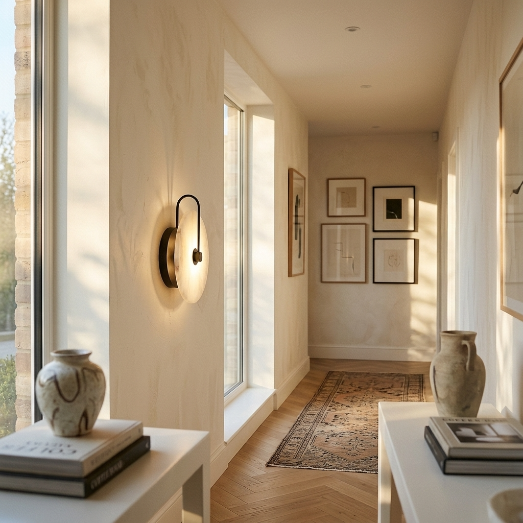 Natural Alabaster Spanish Wall Light