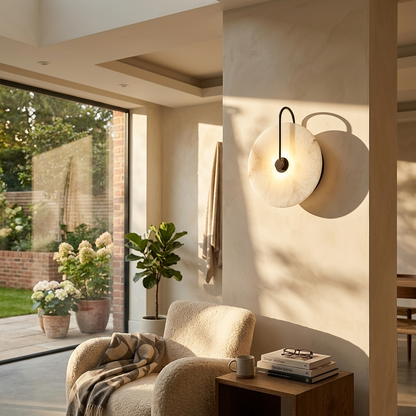 Natural Alabaster Spanish Wall Light