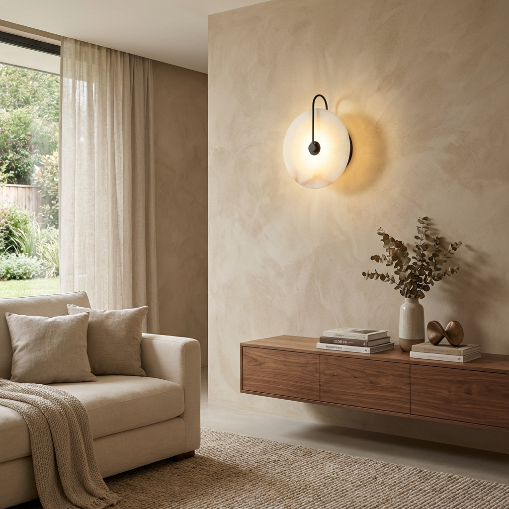 Natural Alabaster Spanish Wall Light