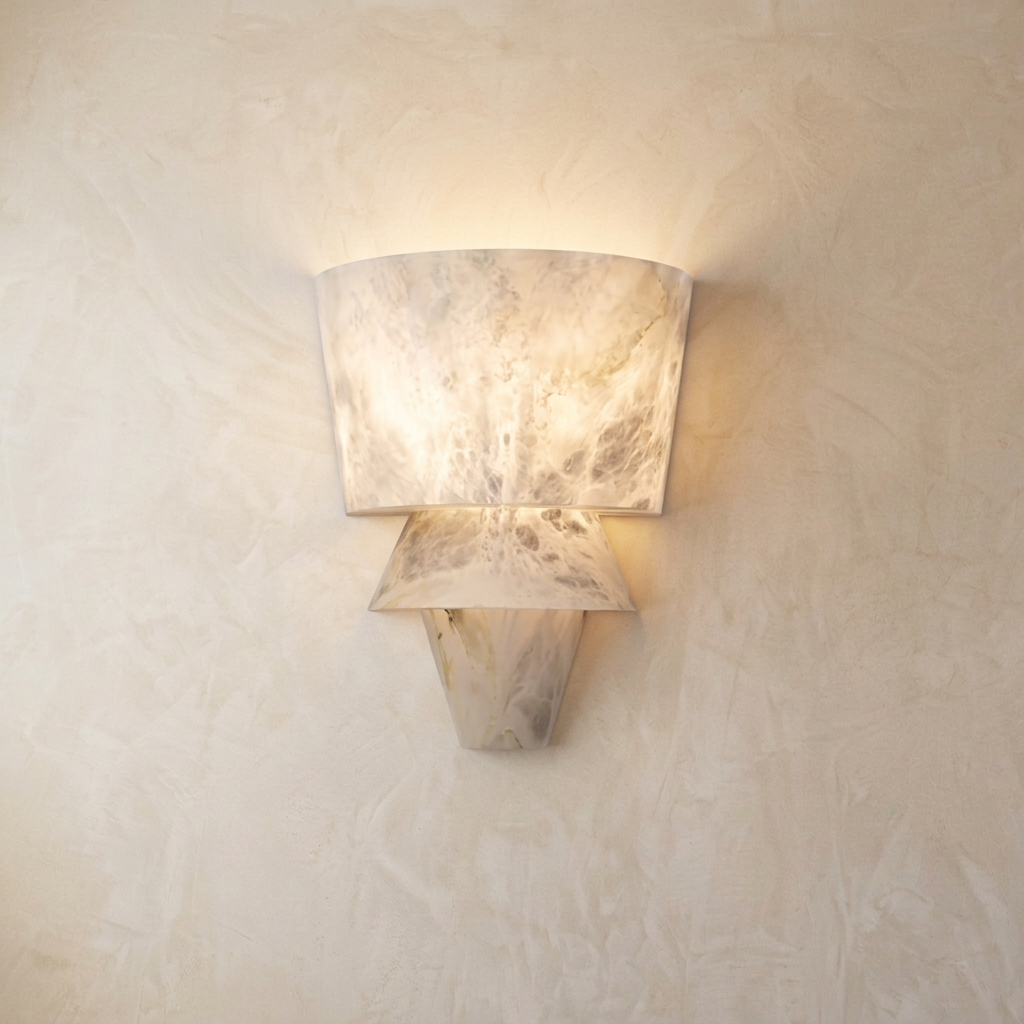 Natural Alabaster Statement Wall Light