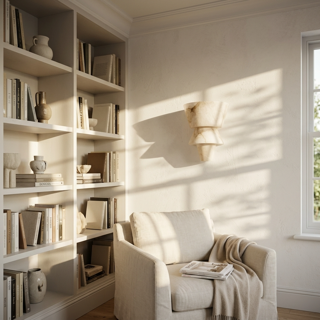 Natural Alabaster Statement Wall Light