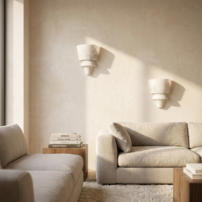 Natural Alabaster Statement Wall Light