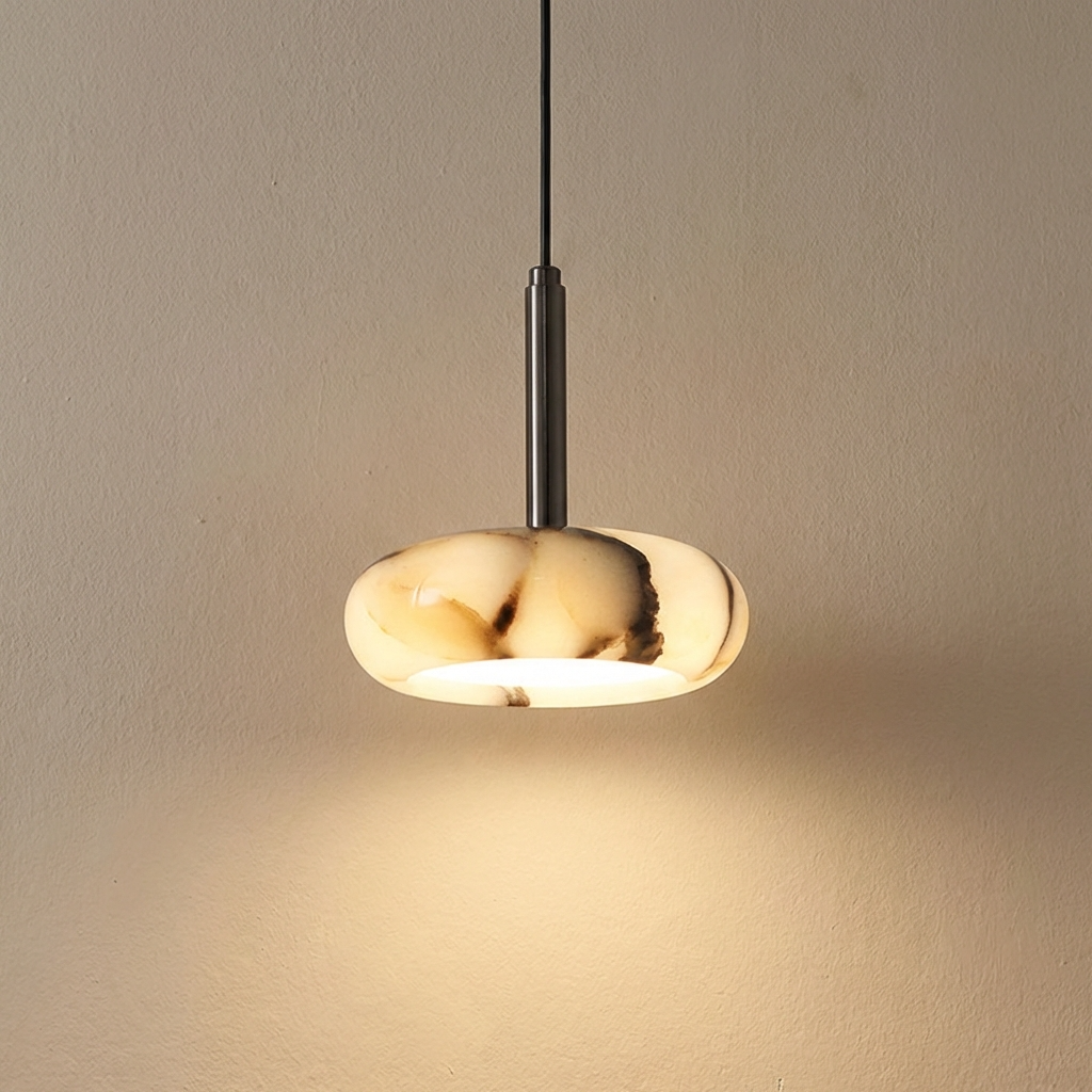 Natural Marble Bowl Pendant Light