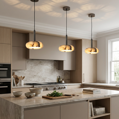 Natural Marble Bowl Pendant Light
