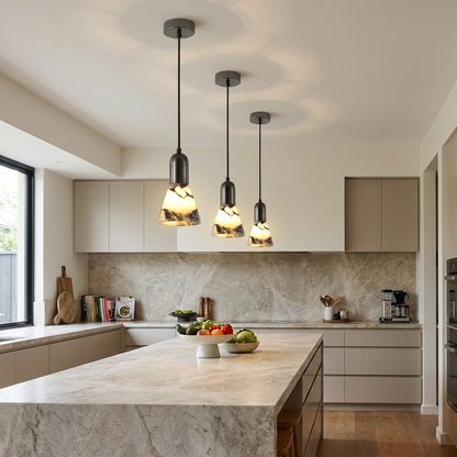 Natural Marble Cone Pendant Light
