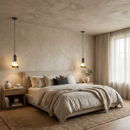 Natural Marble Cone Pendant Light