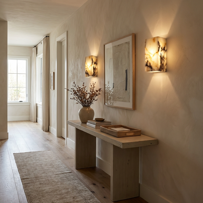 Natural Marble Cuboid Wall Light