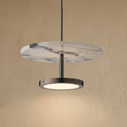 Natural Marble Disc Pendant Light