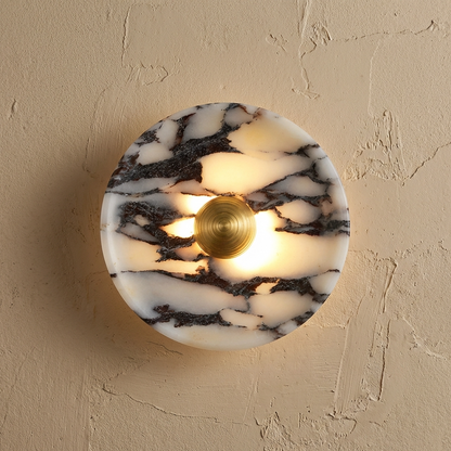 Natural Marble Round Wall Light