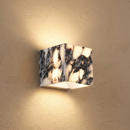 Natural Marble Square Wall Light