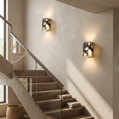 Natural Marble Square Wall Light