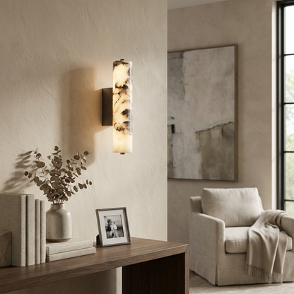 Natural Textured Marble Sconce Wall Light