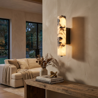 Natural Textured Marble Sconce Wall Light