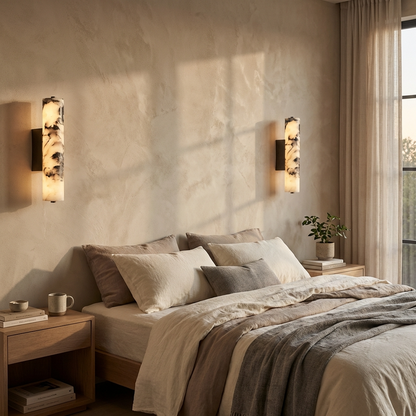 Natural Textured Marble Sconce Wall Light