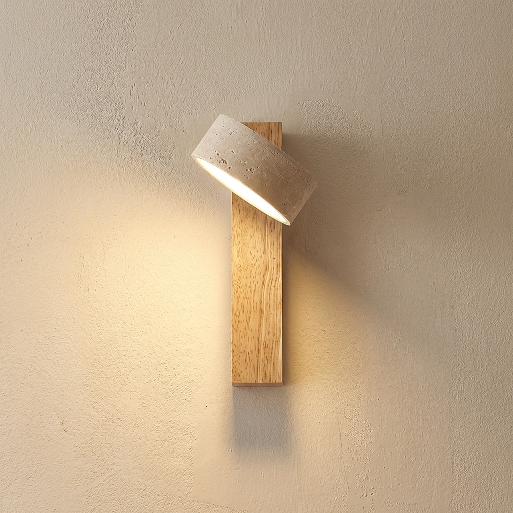 Natural Travertine Stone Adjustable Wall Light