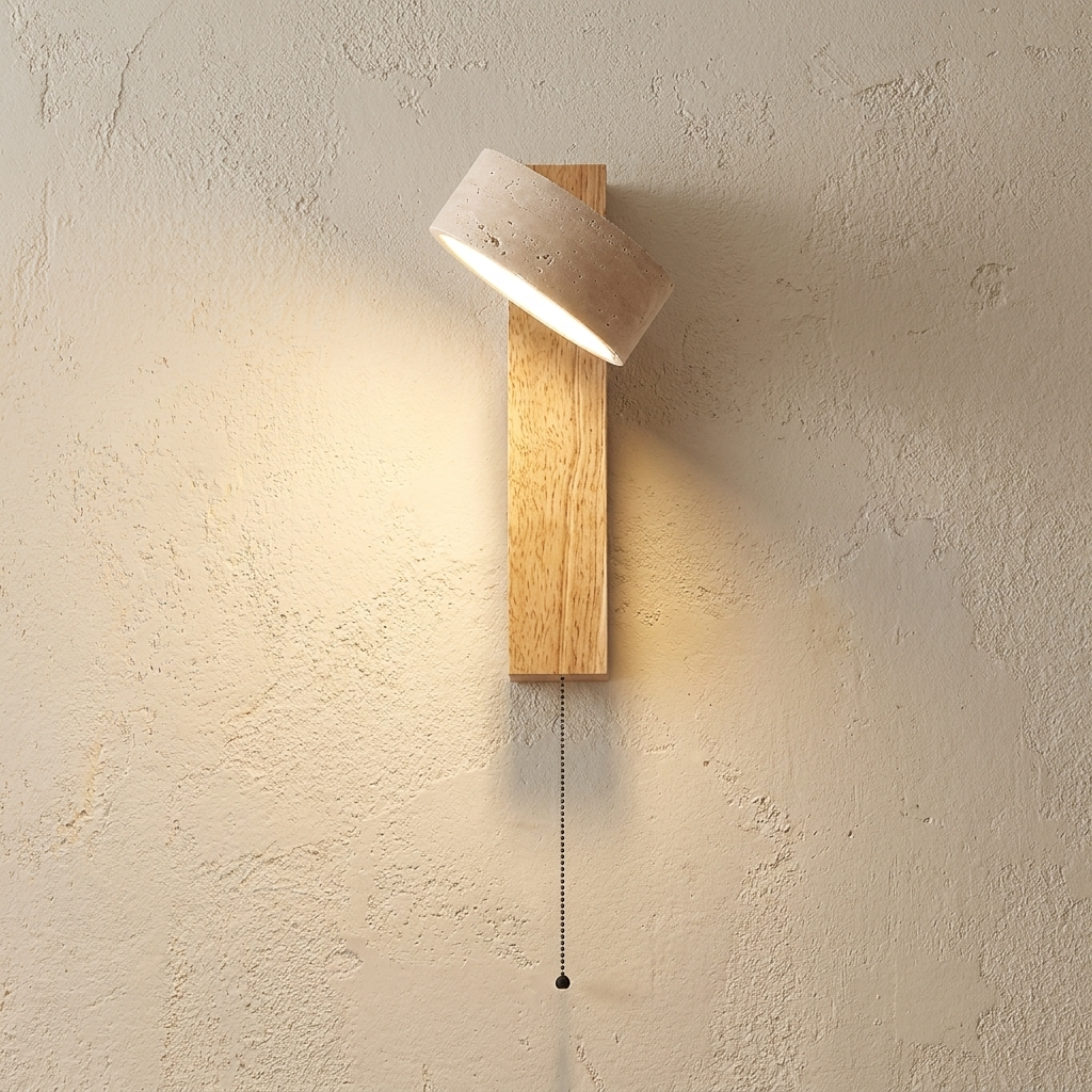 Natural Travertine Stone Adjustable Wall Light