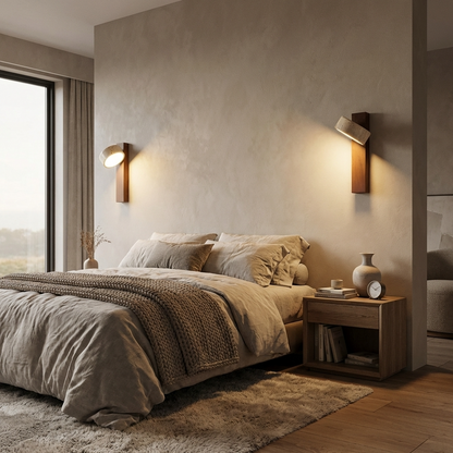 Natural Travertine Stone Adjustable Wall Light