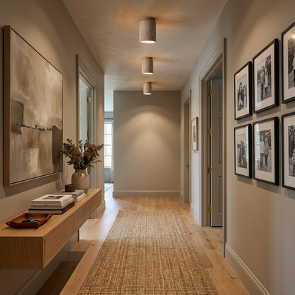 Natural Travertine Stone Cylinder Ceiling Light