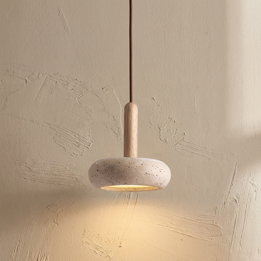 Natural Travertine Stone Dome Pendant Light
