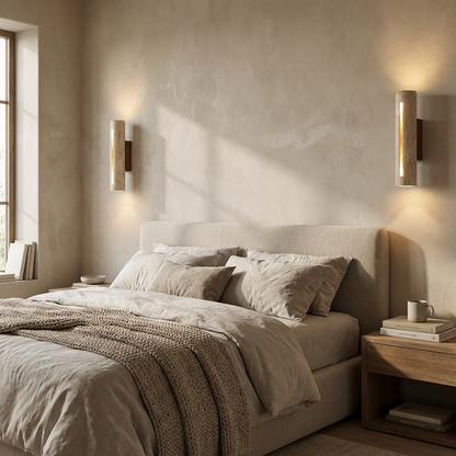 Natural Travertine Stone Linear Wall Light