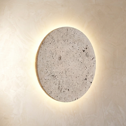 Natural Travertine Stone Round Wall Light