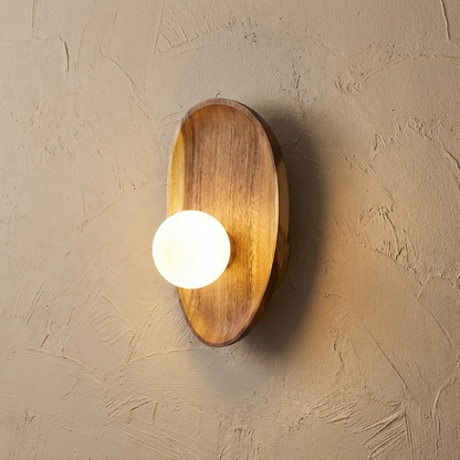 Natural Wood Vintage Wall Light
