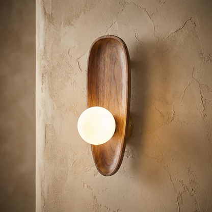Natural Wood Vintage Wall Light