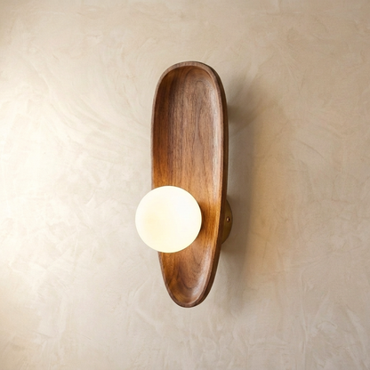 Natural Wood Vintage Wall Light