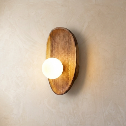 Natural Wood Vintage Wall Light