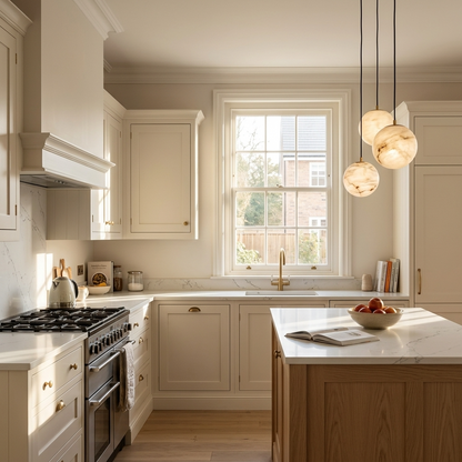 Natural Alabaster Globe Pendant Light