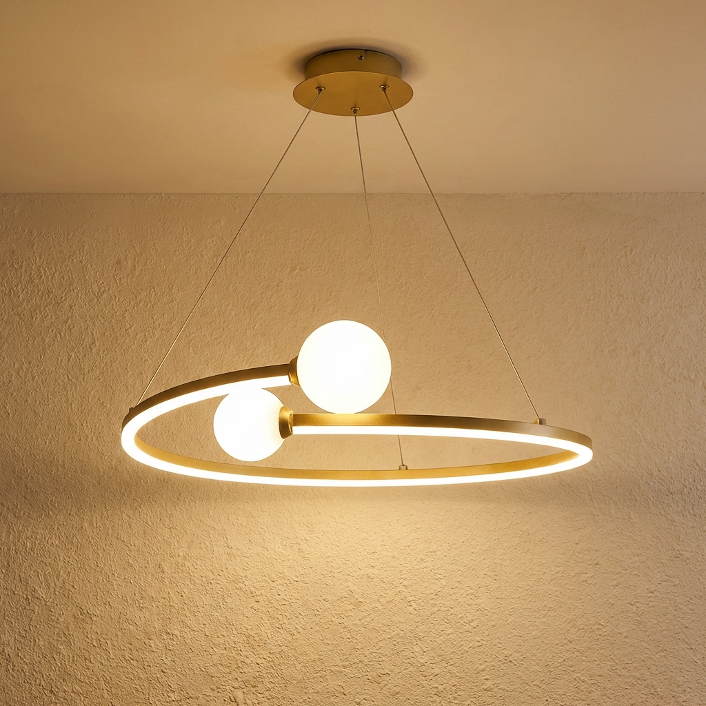 Nordic Minimalist Ring LED Pendant Lamp