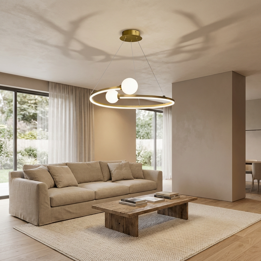 Nordic Minimalist Ring LED Pendant Lamp