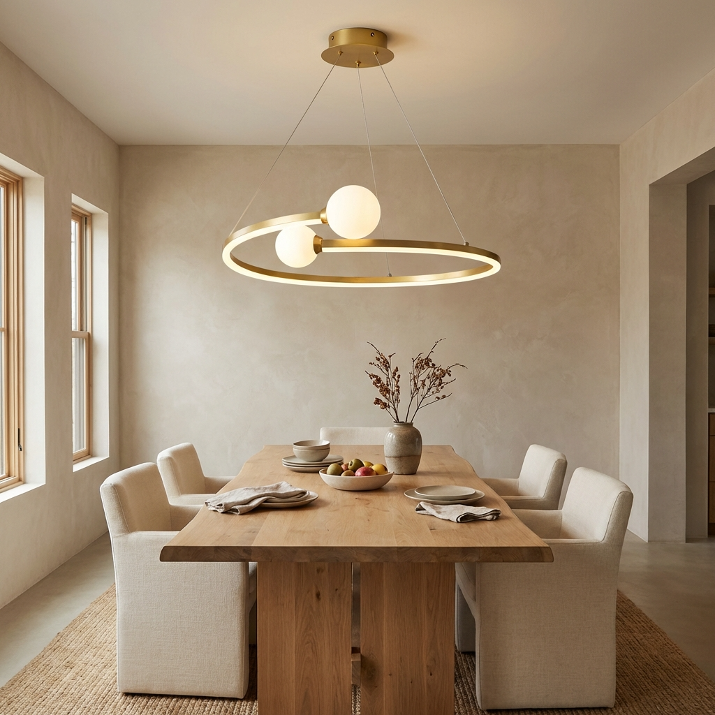Nordic Minimalist Ring LED Pendant Lamp