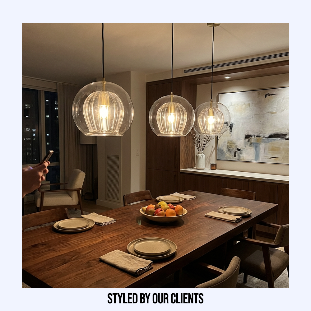 Nordic Modern Spherical Glass Pendant Light
