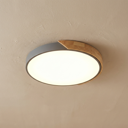 Nordic Wooden Circular Ceiling Light