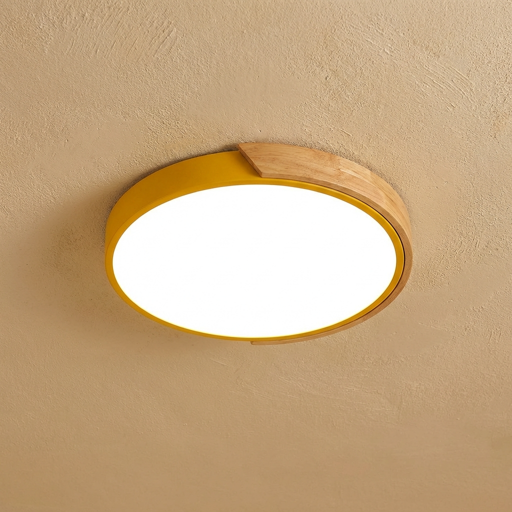 Nordic Wooden Circular Ceiling Light