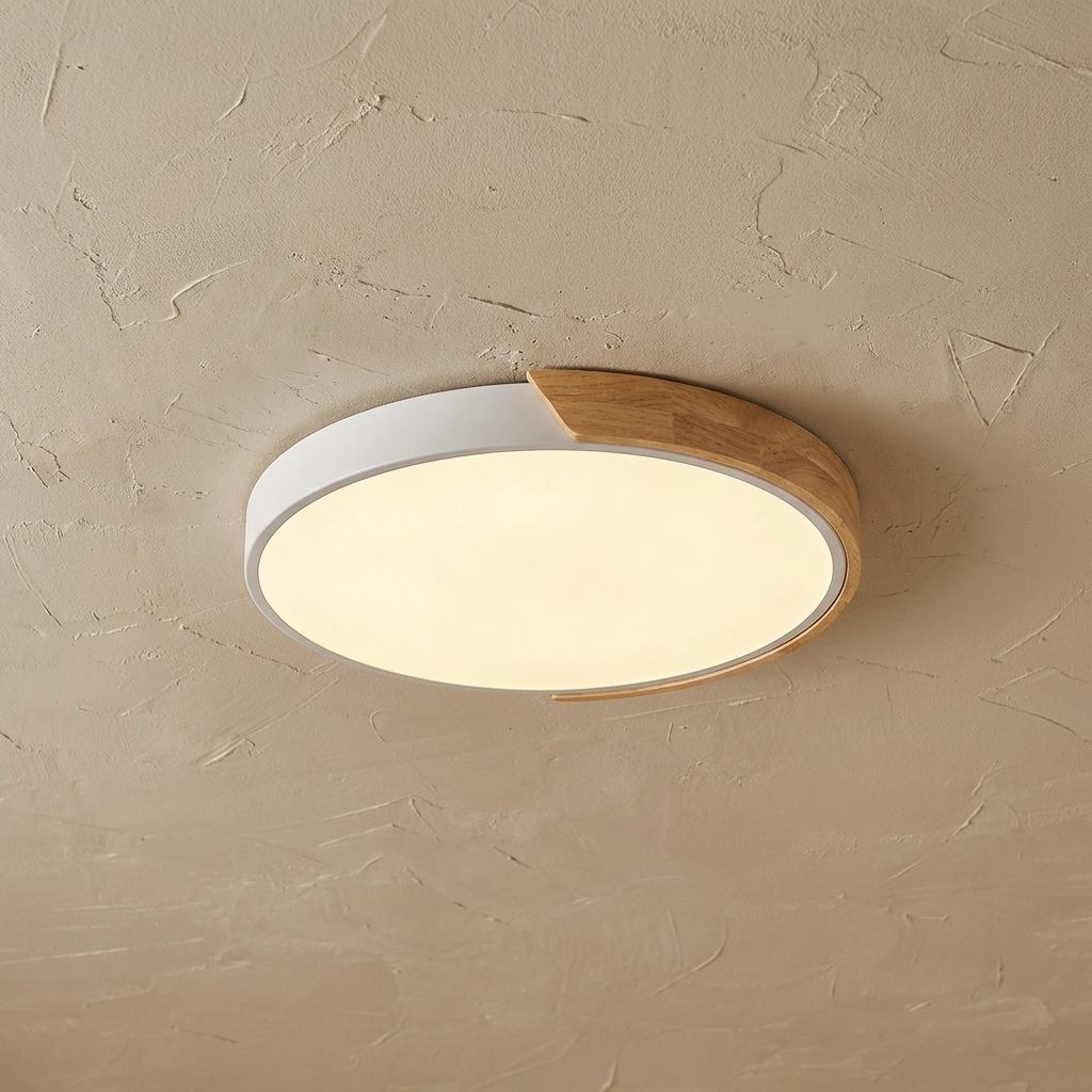 Nordic Wooden Circular Ceiling Light